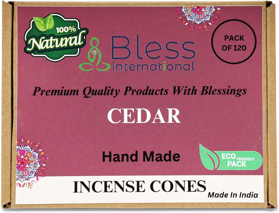 100% Natural Incense Cone Handmade Hand Dipped The Best Scent (Cedar)