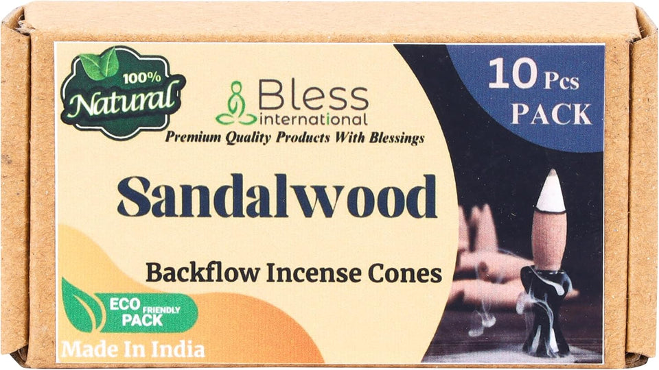 100% Natural Incense Backflow Cones Handmade The Best Scent (Sandalwood)
