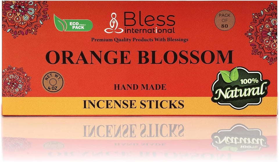 100% Natural Incense Sticks Handmade Hand Dipped The Best Scent (Orange Blossom)