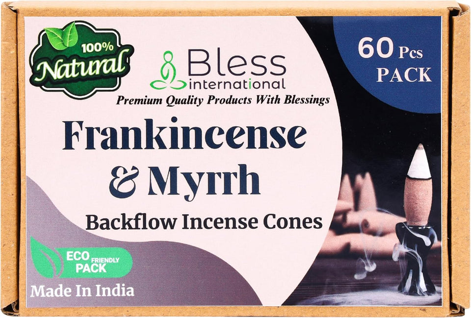 100% Natural Incense Backflow Cones Handmade The Best Scent (Frankincense and Myrrh)