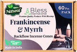 100% Natural Incense Backflow Cones Handmade The Best Scent (Frankincense and Myrrh)