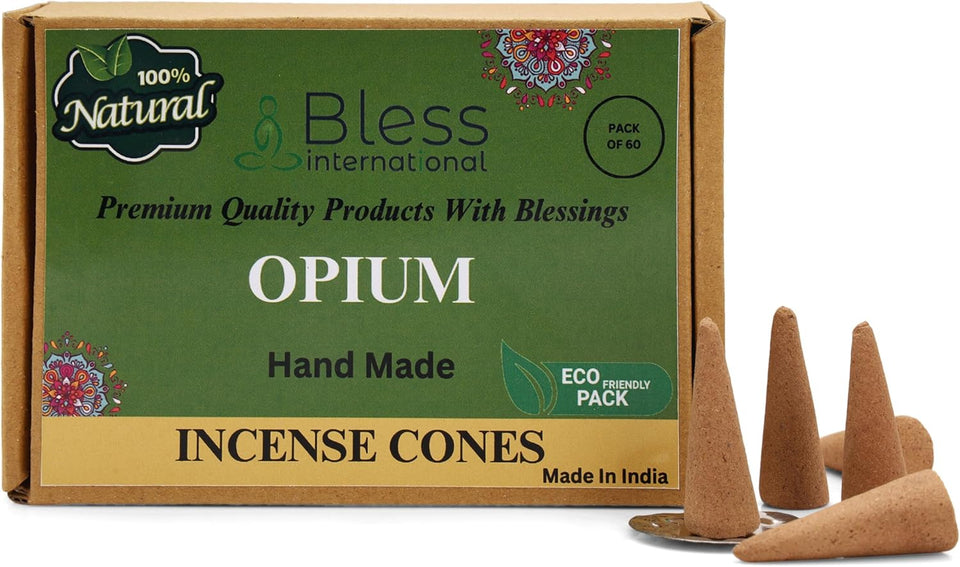 100% Natural Incense Cone Handmade Hand Dipped The Best Scent (Opium)