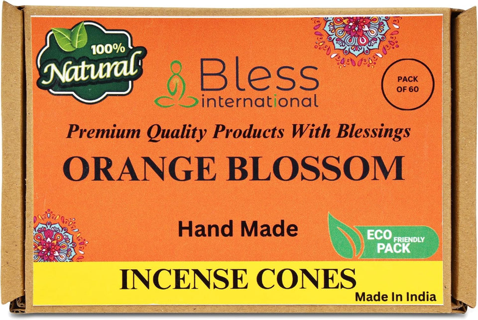 100% Natural Incense Cone Handmade Hand Dipped The Best Scent (Orange-Blossom)