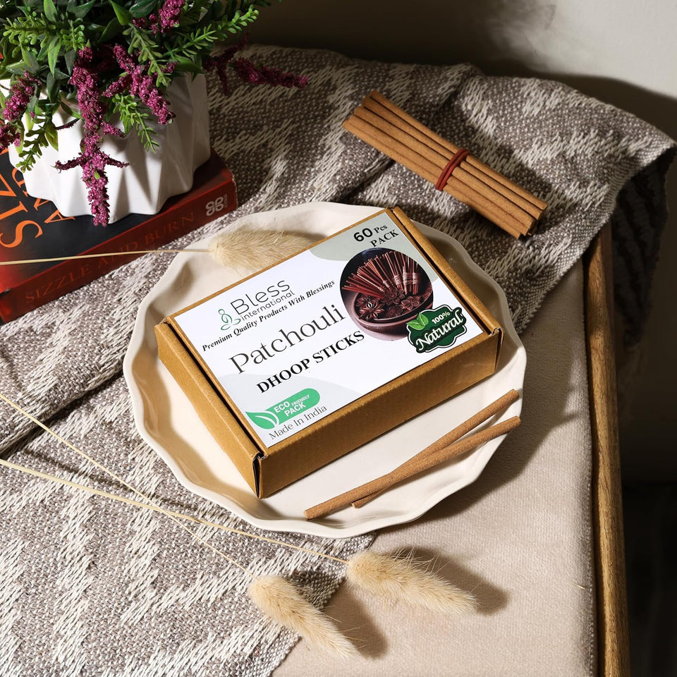 100% Natural Incense Dhoop Sticks Handmade The Best Scent (Patchouli)