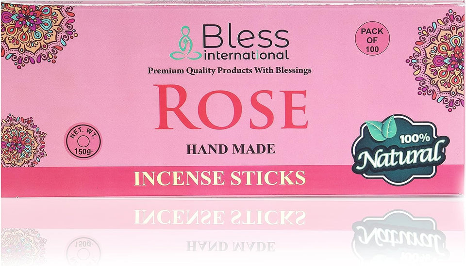 100% Natural Incense Sticks Handmade Hand Dipped The Best Scent (Rose)