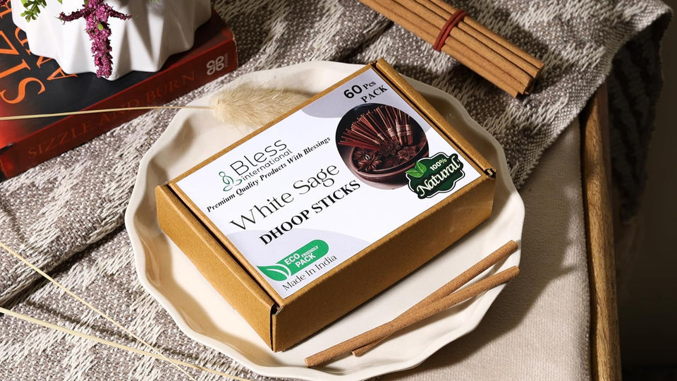 100% Natural Incense Dhoop Sticks Handmade The Best Scent (White-sage)