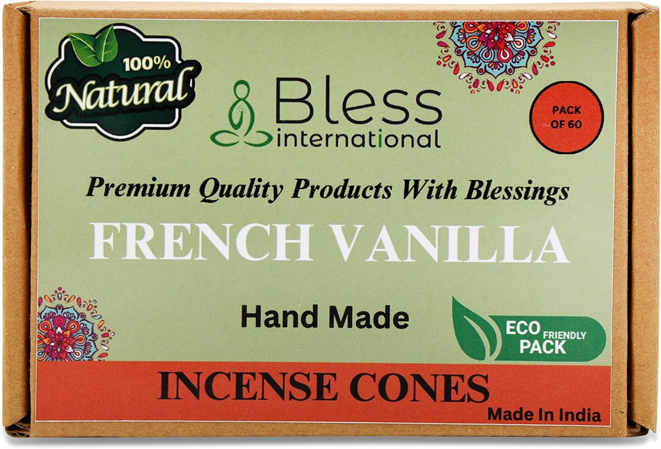 100% Natural Incense Cone Handmade Hand Dipped The Best Scent (French-Vanilla)