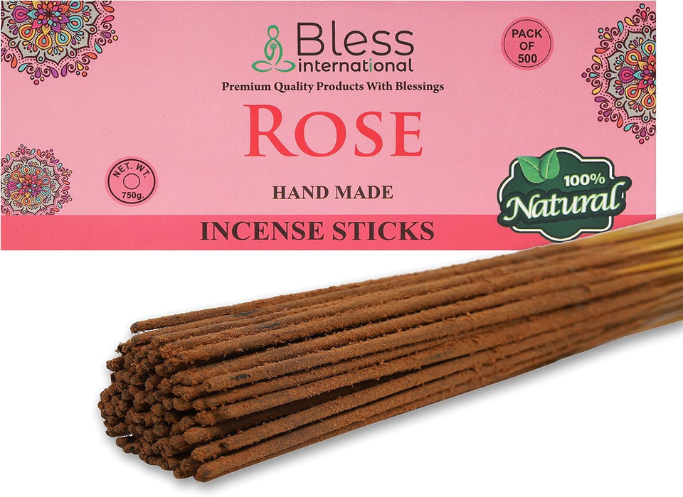 100% Natural Incense Sticks Handmade Hand Dipped The Best Scent (Rose)