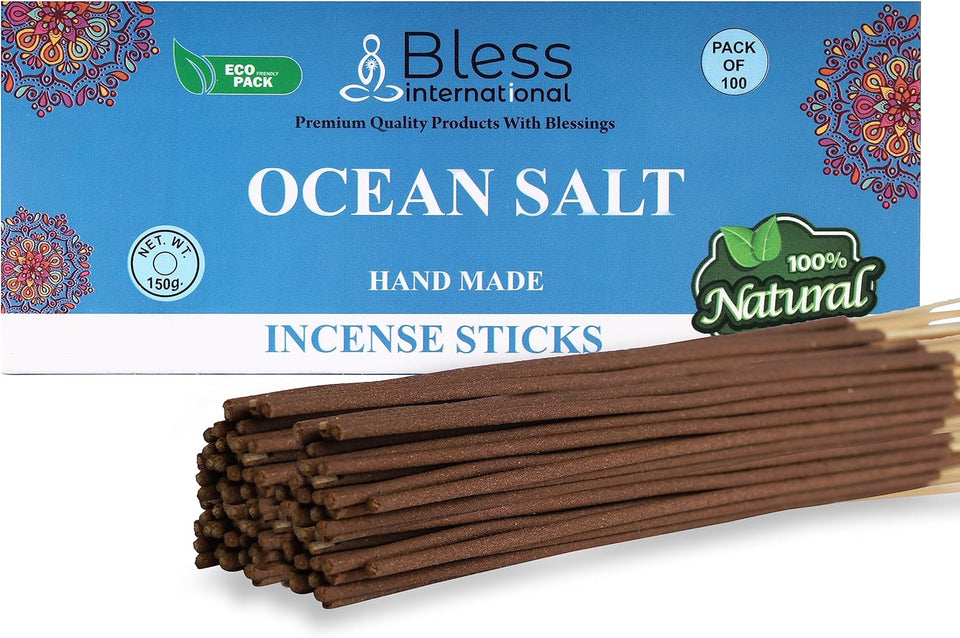 100% Natural Incense Sticks Handmade Hand Dipped The Best Scent (Ocean Salt)