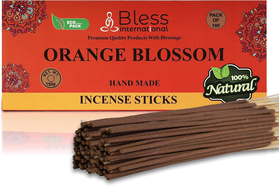 100% Natural Incense Sticks Handmade Hand Dipped The Best Scent (Orange Blossom)