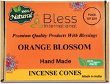 100% Natural Incense Cone Handmade Hand Dipped The Best Scent (Orange-Blossom)