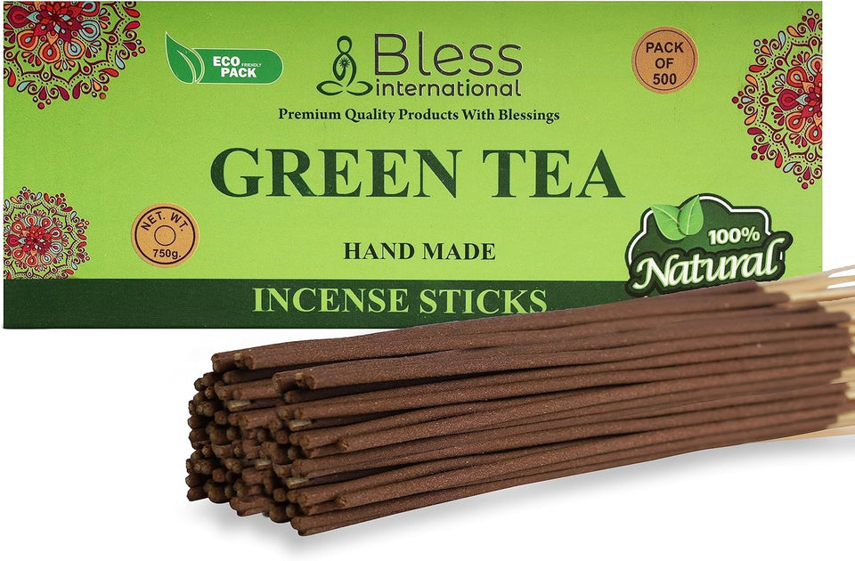 100% Natural Incense Sticks Handmade Hand Dipped The Best Scent (Green Tea)