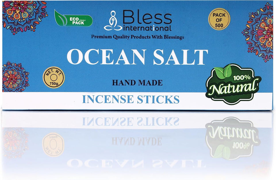 100% Natural Incense Sticks Handmade Hand Dipped The Best Scent (Ocean Salt)