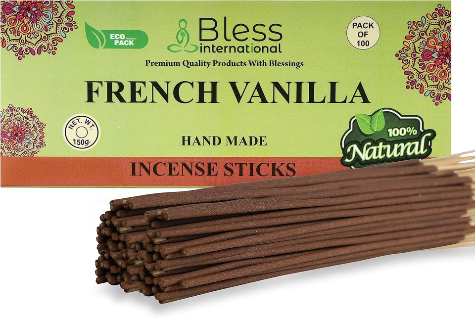 100% Natural Incense Sticks Handmade Hand Dipped The Best Scent (French Vanilla)