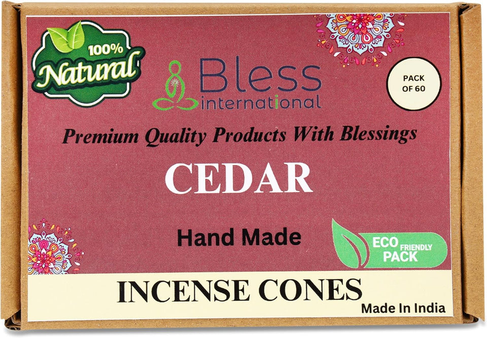 100% Natural Incense Cone Handmade Hand Dipped The Best Scent (Cedar)
