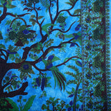 Tree of Life Wall Hanging Psychedelic Tapestry Indian Cotton Bedspread (Turquoise Tree of Life)