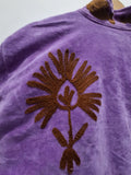 Handcrafted  Purple Velvet Floral & Pod Suzani Embroidered Jacket
