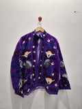 Purple Velvet Suzani Embroidered Jacket