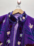 Purple Velvet Suzani Embroidered Jacket