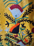 Hand Embroidered Mustard Yellow Velvet Suzani Jacket