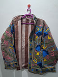 Hand-Embroidered Brown Velvet Jacket