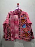Artisan Rose Pink Velvet Floral Jacket