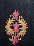 Boho Black Velvet Suzani Embroidered Jacket