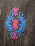 Boho Olive Green Velvet Suzani Embroidered Jacket
