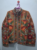 Vintage Style Brown Velvet Suzani Jacket