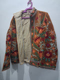 Vintage Style Brown Velvet Suzani Jacket