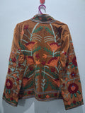 Vintage Style Brown Velvet Suzani Jacket
