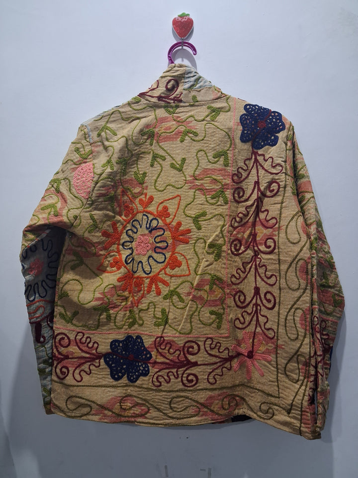 Handmade Kantha Stitch Quilted Cotton Jacket