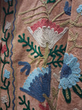 Vintage Style Light Brown Velvet Suzani Jacket