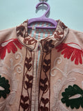 Vintage Style Dusty Pink Velvet Suzani Jacket