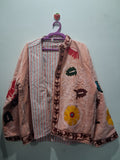 Vintage Style Dusty Pink Velvet Suzani Jacket