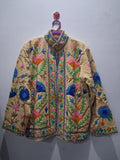 Handmade Cream Velvet Suzani Jacket