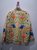 Handmade Cream Velvet Suzani Jacket