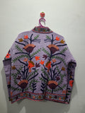 Hand Embroidered Lavender Purple TNT Textured Jacket