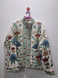 Hand Embroidered Off-White TNT Textured Jacket