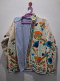 Vintage Style Off-White Velvet Suzani Jacket