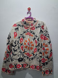Handcrafted Off-White Suzani Embroidered TNT Cotton Jacket