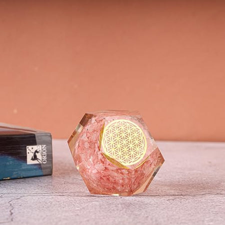 Natural-orgonite-Dodecahedron-for-Chakra-Healing Rose-Quartz-Crystal-for-Meditation Ideal-for-Home-Office for-Reduce-Stress-Relaxation-Chakra- Gift-for-Graduation-Christmas-Mothers-Day-Thanksgiving