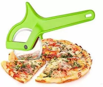 Bless-International Pizza-Cutter-Wheel Ergonomic-Pizza-Slicer Easy-To-Clean Essential-Kitchen-Tool 9-Inches (Green)