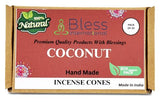 100% Natural Incense Cone Handmade Hand Dipped The Best Scent (Coconut)