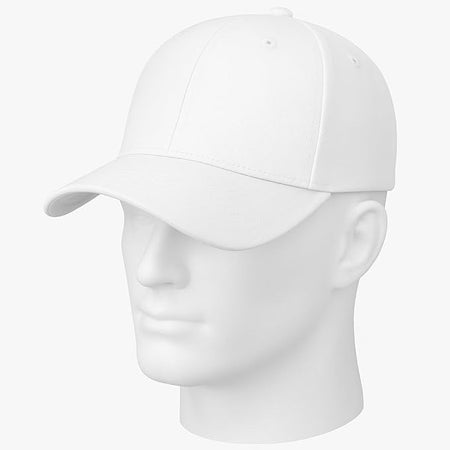 Cotton Baseball Caps for Men & Women – Adjustable Snapback (White)