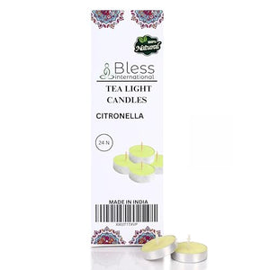 Bless-International Citronella-tea-light-candles 24-pack-colored-smokeless-dripless-long-lasting Plant-based-natural-organic-with-palm-wax Aromatherapy-creating-mood-enhancing-atmosphere