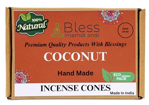 100% Natural Incense Cone Handmade Hand Dipped The Best Scent (Coconut)