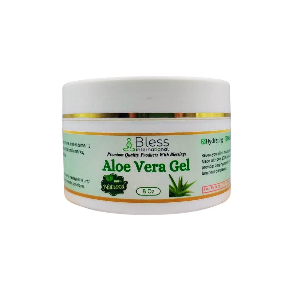 Bless International-Organic-Aloe-Vera-Gel 96%-Pure-Freshly-Made-Within-12-Hours-Of-Harvest Perfect-For-Face-Body-Scalp-&-Hair-Hydration Soothing-Moisturizer-For-Sunburn-And-After-Sun-Care