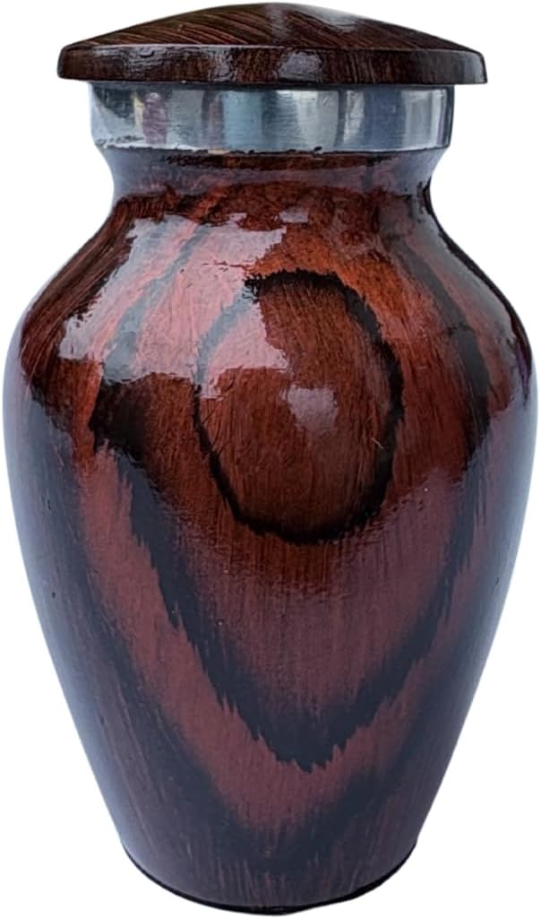 Hand Engraved Small Decorative Brass Urn with Lid – 3