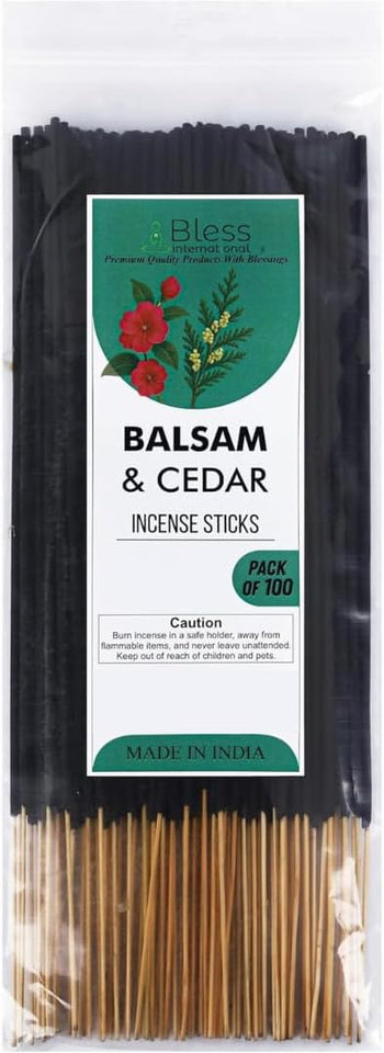 Incense Sticks 12 Inches 1-Hour Plus Burning Time 100-Sticks 250 GM (Balsam and Cedar)